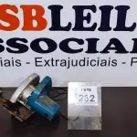 LOTE 232 - 01 SERRA MÁRMORE CIRCULAR. (NO ESTADO) ATENÇÃO! FAZER A VISITAÇÃO ANTES DE ARREMATAR, NÃO SABEMOS SE FUNCIONA. LEILÃO NÃO TEM GARANTIA E NEM DEVOLUÇÃO, SUJEITO A POSSÍVEIS AVARIAS VISÍVEIS/OCULTAS E/OU AUSÊNCIA DE COMPONENTES.