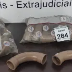 LOTE 284 - 20 CURVAS 90 SOLDÁVEL 50MM. (NO ESTADO) ATENÇÃO! FAZER A VISITAÇÃO ANTES DE ARREMATAR, NÃO SABEMOS SE FUNCIONA. LEILÃO NÃO TEM GARANTIA E NEM DEVOLUÇÃO, SUJEITO A POSSÍVEIS AVARIAS VISÍVEIS/OCULTAS E/OU AUSÊNCIA DE COMPONENTES.