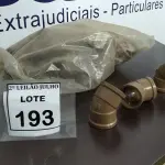 LOTE 193 - 27 JOELHOS SOLDÁVEIS DE 45°. (NO ESTADO) ATENÇÃO! FAZER A VISITAÇÃO ANTES DE ARREMATAR, NÃO SABEMOS SE FUNCIONA. LEILÃO NÃO TEM GARANTIA E NEM DEVOLUÇÃO, SUJEITO A POSSÍVEIS AVARIAS VISÍVEIS/OCULTAS E/OU AUSÊNCIA DE COMPONENTES.