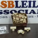 LOTE 219 - 01 LOTE COM VÁRIOS TÊ E JOELHOS HIDRÁULICOS MEDIDAS DIVERSAS. (NO ESTADO) ATENÇÃO! FAZER A VISITAÇÃO ANTES DE ARREMATAR, NÃO SABEMOS SE FUNCIONA. LEILÃO NÃO TEM GARANTIA E NEM DEVOLUÇÃO, SUJEITO A POSSÍVEIS AVARIAS VISÍVEIS/OCULTAS E/OU AUSÊNCIA DE COMPONENTES.