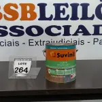 LOTE 264 - 01 LATA DE TINTA ESMALTE DE 3,6L NA COR BRILHANTE VERMELHO MARCA SUVINIL. (NO ESTADO) ATENÇÃO! FAZER A VISITAÇÃO ANTES DE ARREMATAR, NÃO SABEMOS SE FUNCIONA. LEILÃO NÃO TEM GARANTIA E NEM DEVOLUÇÃO, SUJEITO A POSSÍVEIS AVARIAS VISÍVEIS/OCULTAS E/OU AUSÊNCIA DE COMPONENTES.