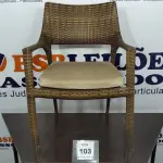 LOTE 103 - 01 CADEIRA DE JARDIM. (NO ESTADO EM QUE SE ENCONTRA. SUJEITO A AVARIAS OCULTAS/VISÍVEIS.) BF8658B