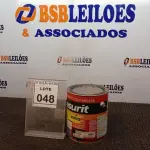 LOTE 048 - 04 LATAS DE ESMALTE SINTÉTICO DE 900ML NA COR BRILHANTE AZUL FRANÇA MARCA GLASURIT. (NO ESTADO) ATENÇÃO! FAZER A VISITAÇÃO ANTES DE ARREMATAR, NÃO SABEMOS SE FUNCIONA, LEILÃO NÃO TEM GARANTIA E NEM DEVOLUÇÃO, SUJEITO A POSSÍVEIS AVARIAS VISÍVEIS/OCULTAS E/OU AUSÊNCIA DE COMPONENTES.