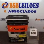 LOTE 168 - 01 BALDE DE IMPERMEABILIZANTE PARA PAREDE EXTERNA SUVIFLEX 18L. (NO ESTADO) ATENÇÃO! FAZER A VISITAÇÃO ANTES DE ARREMATAR, NÃO SABEMOS SE FUNCIONA, LEILÃO NÃO TEM GARANTIA E NEM DEVOLUÇÃO, SUJEITO A POSSÍVEIS AVARIAS VISÍVEIS/OCULTAS E/OU AUSÊNCIA DE COMPONENTES.