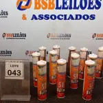 LOTE 043 - 12 BISNAGAS DE SELANTE SILICONE COM 260G MARCA PRODERSIL. (NO ESTADO) ATENÇÃO! FAZER A VISITAÇÃO ANTES DE ARREMATAR, NÃO SABEMOS SE FUNCIONA, LEILÃO NÃO TEM GARANTIA E NEM DEVOLUÇÃO, SUJEITO A POSSÍVEIS AVARIAS VISÍVEIS/OCULTAS E/OU AUSÊNCIA DE COMPONENTES.