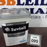 LOTE 095 - 01 BALDE DE TINTA SUVINIL INTERIORES FOSCOS 18L NA COR FOSCO BRANCO. VENCIMENTO 10/2027 (NOVO) (NO ESTADO) ATENÇÃO! FAZER A VISITAÇÃO ANTES DE ARREMATAR, NÃO SABEMOS SE FUNCIONA. LEILÃO NÃO TEM GARANTIA E NEM DEVOLUÇÃO, SUJEITO A POSSÍVEIS AVARIAS VISÍVEIS/OCULTAS E/OU AUSÊNCIA DE COMPONENTES.