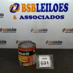 LOTE 031 - 01 LATA DE ESMALTE SINTÉTICO COM 3,6L NA COR BRILHANTE AZUL FRANÇA MARCA GLASURIT. (NO ESTADO) ATENÇÃO! FAZER A VISITAÇÃO ANTES DE ARREMATAR, NÃO SABEMOS SE FUNCIONA, LEILÃO NÃO TEM GARANTIA E NEM DEVOLUÇÃO, SUJEITO A POSSÍVEIS AVARIAS VISÍVEIS/OCULTAS E/OU AUSÊNCIA DE COMPONENTES.
