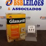 LOTE 177 - 01 LATA DE TINTA ACRÍLICA 18L NA COR FOSCO PALHA MARCA GLASURIT. (NO ESTADO) ATENÇÃO! FAZER A VISITAÇÃO ANTES DE ARREMATAR, NÃO SABEMOS SE FUNCIONA, LEILÃO NÃO TEM GARANTIA E NEM DEVOLUÇÃO, SUJEITO A POSSÍVEIS AVARIAS VISÍVEIS/OCULTAS E/OU AUSÊNCIA DE COMPONENTES.