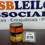 LOTE 078 - 01 LATA DE TINTA PARA PISOS 3,6L NA COR FOSCO CERÂMICA MARCA SUVINIL. (NO ESTADO) ATENÇÃO! FAZER A VISITAÇÃO ANTES DE ARREMATAR, NÃO SABEMOS SE FUNCIONA, LEILÃO NÃO TEM GARANTIA E NEM DEVOLUÇÃO, SUJEITO A POSSÍVEIS AVARIAS VISÍVEIS/OCULTAS E/OU AUSÊNCIA DE COMPONENTES.