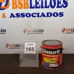 LOTE 165 - 01 LATA DE ESMALTE SINTÉTICO COM 3,6L NA COR BRILHANTE VERDE PRIMAVERA MARCA GLASURIT. (NO ESTADO) ATENÇÃO! FAZER A VISITAÇÃO ANTES DE ARREMATAR, NÃO SABEMOS SE FUNCIONA, LEILÃO NÃO TEM GARANTIA E NEM DEVOLUÇÃO, SUJEITO A POSSÍVEIS AVARIAS VISÍVEIS/OCULTAS E/OU AUSÊNCIA DE COMPONENTES.