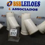 LOTE 217 - 04 JUNÇÕES SIMPLES DN 150X150MM. (NO ESTADO) ATENÇÃO! FAZER A VISITAÇÃO ANTES DE ARREMATAR, NÃO SABEMOS SE FUNCIONA. LEILÃO NÃO TEM GARANTIA E NEM DEVOLUÇÃO, SUJEITO A POSSÍVEIS AVARIAS VISÍVEIS/OCULTAS E/OU AUSÊNCIA DE COMPONENTES.
