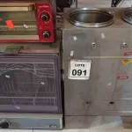 LOTE 091 - 01 CAFETEIRA INDUSTRIAL, 01 LAVA LOUCA MARCA ENXUTA E 01 FORNO ELÉTRICO MARCA BRITÂNIA. (NO ESTADO) ATENÇÃO! FAZER A VISITAÇÃO ANTES DE ARREMATAR, NÃO SABEMOS SE FUNCIONA, LEILÃO NÃO TEM GARANTIA E NEM DEVOLUÇÃO, SUJEITO A POSSÍVEIS AVARIAS VISÍVEIS/OCULTAS E/OU AUSÊNCIA DE COMPONENTES.