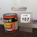 LOTE 157 - 01 LATA DE ESMALTE SINTÉTICO COM 3,6L NA COR BRILHANTE AZUL FRANÇA MARCA GLASURIT. (NO ESTADO) ATENÇÃO! FAZER A VISITAÇÃO ANTES DE ARREMATAR, NÃO SABEMOS SE FUNCIONA, LEILÃO NÃO TEM GARANTIA E NEM DEVOLUÇÃO, SUJEITO A POSSÍVEIS AVARIAS VISÍVEIS/OCULTAS E/OU AUSÊNCIA DE COMPONENTES.