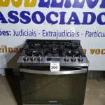 LOTE 200 -  01 FOGÃO BRASTEMP 05 BOCAS. BIVOLTS. (NO ESTADO EM QUE SE ENCONTRA. SUJEITO A AVARIAS OCULTAS/VISÍVEIS.)  BJ7374N