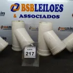 LOTE 217 - 04 JUNÇÕES SIMPLES DN 150X150MM. (NO ESTADO) ATENÇÃO! FAZER A VISITAÇÃO ANTES DE ARREMATAR, NÃO SABEMOS SE FUNCIONA. LEILÃO NÃO TEM GARANTIA E NEM DEVOLUÇÃO, SUJEITO A POSSÍVEIS AVARIAS VISÍVEIS/OCULTAS E/OU AUSÊNCIA DE COMPONENTES.