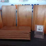LOTE 167 - 20 PLACAS DE MADEIRAS. (NO ESTADO) ATENÇÃO! FAZER A VISITAÇÃO ANTES DE ARREMATAR, NÃO SABEMOS SE FUNCIONA, LEILÃO NÃO TEM GARANTIA E NEM DEVOLUÇÃO, SUJEITO A POSSÍVEIS AVARIAS VISÍVEIS/OCULTAS E/OU AUSÊNCIA DE COMPONENTES.