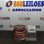 LOTE 009 - 01 LATA DE ESMALTE SINTÉTICO COM 3,6L NA COR BRILHANTE ALUMÍNIO MARCA GLASURIT. (NO ESTADO) ATENÇÃO! FAZER A VISITAÇÃO ANTES DE ARREMATAR, NÃO SABEMOS SE FUNCIONA, LEILÃO NÃO TEM GARANTIA E NEM DEVOLUÇÃO, SUJEITO A POSSÍVEIS AVARIAS VISÍVEIS/OCULTAS E/OU AUSÊNCIA DE COMPONENTES.