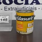 LOTE 145 - 01 LATA DE TINTA ACRÍLICA 3,6L NA COR FOSCO CAMURÇA MARCA GLASURIT. (NO ESTADO) ATENÇÃO! FAZER A VISITAÇÃO ANTES DE ARREMATAR, NÃO SABEMOS SE FUNCIONA, LEILÃO NÃO TEM GARANTIA E NEM DEVOLUÇÃO, SUJEITO A POSSÍVEIS AVARIAS VISÍVEIS/OCULTAS E/OU AUSÊNCIA DE COMPONENTES.