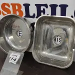 LOTE 114 - 03 CUBAS EM INOX. (NO ESTADO) ATENÇÃO! FAZER A VISITAÇÃO ANTES DE ARREMATAR, NÃO SABEMOS SE FUNCIONA, LEILÃO NÃO TEM GARANTIA E NEM DEVOLUÇÃO, SUJEITO A POSSÍVEIS AVARIAS VISÍVEIS/OCULTAS E/OU AUSÊNCIA DE COMPONENTES.