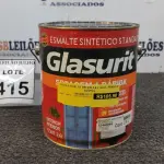 LOTE 415 - 01 LATA DE ESMALTE SINTÉTICO COM 3,6L NA COR BRILHANTE AZUL FRANÇA MARCA GLASURIT. (NO ESTADO) ATENÇÃO! FAZER A VISITAÇÃO ANTES DE ARREMATAR, NÃO SABEMOS SE FUNCIONA, LEILÃO NÃO TEM GARANTIA E NEM DEVOLUÇÃO, SUJEITO A POSSÍVEIS AVARIAS VISÍVEIS/OCULTAS E/OU AUSÊNCIA DE COMPONENTES.