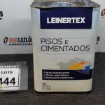 LOTE 444 - 01 LATA DE TINTA PARA PISOS E CIMENTADOS 18L COR PRETO MARCA LEINERTEX. (NO ESTADO) ATENÇÃO! FAZER A VISITAÇÃO ANTES DE ARREMATAR, NÃO SABEMOS SE FUNCIONA, LEILÃO NÃO TEM GARANTIA E NEM DEVOLUÇÃO, SUJEITO A POSSÍVEIS AVARIAS VISÍVEIS/OCULTAS E/OU AUSÊNCIA DE COMPONENTES.