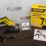 LOTE 070 - FURADEIRA DE IMPACTO 220V 500W ACESSÓRIOS RÉGUA DE POSICIONAMENTO CHAVE E ALÇA (NO ESTADO) ATENÇÃO! FAZER A VISITAÇÃO ANTES DE ARREMATAR, NÃO SABEMOS SE FUNCIONA, LEILÃO NÃO TEM GARANTIA E NEM DEVOLUÇÃO, SUJEITO A POSSÍVEIS AVARIAS VISÍVEIS/OCULTAS E/OU AUSÊNCIA DE COMPONENTES.