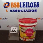 LOTE 227 - 01 BALDE DE IMPERMEABILIZANTE DE 12KG MARCA WEBER. (NO ESTADO) ATENÇÃO! FAZER A VISITAÇÃO ANTES DE ARREMATAR, NÃO SABEMOS SE FUNCIONA, LEILÃO NÃO TEM GARANTIA E NEM DEVOLUÇÃO, SUJEITO A POSSÍVEIS AVARIAS VISÍVEIS/OCULTAS E/OU AUSÊNCIA DE COMPONENTES.
