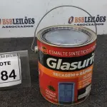 LOTE 384 - 01 LATA DE ESMALTE SINTÉTICO COM 3,6L NA COR BRILHANTE VERDE PRIMAVERA MARCA GLASURIT. (NO ESTADO) ATENÇÃO! FAZER A VISITAÇÃO ANTES DE ARREMATAR, NÃO SABEMOS SE FUNCIONA, LEILÃO NÃO TEM GARANTIA E NEM DEVOLUÇÃO, SUJEITO A POSSÍVEIS AVARIAS VISÍVEIS/OCULTAS E/OU AUSÊNCIA DE COMPONENTES.