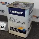 LOTE 444 - 01 LATA DE TINTA PARA PISOS E CIMENTADOS 18L COR PRETO MARCA LEINERTEX. (NO ESTADO) ATENÇÃO! FAZER A VISITAÇÃO ANTES DE ARREMATAR, NÃO SABEMOS SE FUNCIONA, LEILÃO NÃO TEM GARANTIA E NEM DEVOLUÇÃO, SUJEITO A POSSÍVEIS AVARIAS VISÍVEIS/OCULTAS E/OU AUSÊNCIA DE COMPONENTES.