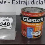 LOTE 348 - 01 LATA DE ESMALTE SINTÉTICO COM 3,6L NA COR BRILHANTE MARROM CONHAQUE MARCA GLASURIT. (NO ESTADO) ATENÇÃO! FAZER A VISITAÇÃO ANTES DE ARREMATAR, NÃO SABEMOS SE FUNCIONA, LEILÃO NÃO TEM GARANTIA E NEM DEVOLUÇÃO, SUJEITO A POSSÍVEIS AVARIAS VISÍVEIS/OCULTAS E/OU AUSÊNCIA DE COMPONENTES.