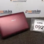 LOTE 092 - 01 NETEBOOK MARCA ASUS. (NO ESTADO) ATENÇÃO! FAZER A VISITAÇÃO ANTES DE ARREMATAR, NÃO SABEMOS SE FUNCIONA. LEILÃO NÃO TEM GARANTIA E NEM DEVOLUÇÃO, SUJEITO A POSSÍVEIS AVARIAS VISÍVEIS/OCULTAS E/OU AUSÊNCIA DE COMPONENTES.