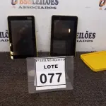 LOTE 077 - 02 TABLETS MARCA CCE. (NO ESTADO) ATENÇÃO! FAZER A VISITAÇÃO ANTES DE ARREMATAR, NÃO SABEMOS SE FUNCIONA. LEILÃO NÃO TEM GARANTIA E NEM DEVOLUÇÃO, SUJEITO A POSSÍVEIS AVARIAS VISÍVEIS/OCULTAS E/OU AUSÊNCIA DE COMPONENTES.