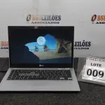 LOTE 009 - 01 NOTEBOOK MARCA LG. (NO ESTADO) ATENÇÃO! FAZER A VISITAÇÃO ANTES DE ARREMATAR, NÃO SABEMOS SE FUNCIONA. LEILÃO NÃO TEM GARANTIA E NEM DEVOLUÇÃO, SUJEITO A POSSÍVEIS AVARIAS VISÍVEIS/OCULTAS E/OU AUSÊNCIA DE COMPONENTES.