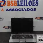 LOTE 004 - 01 NOTEBOOK MARCA HP. (NO ESTADO) ATENÇÃO! FAZER A VISITAÇÃO ANTES DE ARREMATAR, NÃO SABEMOS SE FUNCIONA. LEILÃO NÃO TEM GARANTIA E NEM DEVOLUÇÃO, SUJEITO A POSSÍVEIS AVARIAS VISÍVEIS/OCULTAS E/OU AUSÊNCIA DE COMPONENTES.