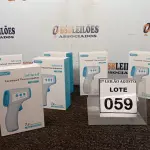 LOTE 059 - 06 TERMÔMETROS DIGITAIS INFRAVERMELHOS. (NO ESTADO) ATENÇÃO! FAZER A VISITAÇÃO ANTES DE ARREMATAR, NÃO SABEMOS SE FUNCIONA. LEILÃO NÃO TEM GARANTIA E NEM DEVOLUÇÃO, SUJEITO A POSSÍVEIS AVARIAS VISÍVEIS/OCULTAS E/OU AUSÊNCIA DE COMPONENTES.
