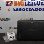 LOTE 023 - 01 NOTEBOOK MARCA SONNY. (NO ESTADO) ATENÇÃO! FAZER A VISITAÇÃO ANTES DE ARREMATAR, NÃO SABEMOS SE FUNCIONA. LEILÃO NÃO TEM GARANTIA E NEM DEVOLUÇÃO, SUJEITO A POSSÍVEIS AVARIAS VISÍVEIS/OCULTAS E/OU AUSÊNCIA DE COMPONENTES.