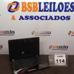LOTE 114 - 01 NOTEBOOK MARCA ASUS. (NO ESTADO) ATENÇÃO! FAZER A VISITAÇÃO ANTES DE ARREMATAR, NÃO SABEMOS SE FUNCIONA. LEILÃO NÃO TEM GARANTIA E NEM DEVOLUÇÃO, SUJEITO A POSSÍVEIS AVARIAS VISÍVEIS/OCULTAS E/OU AUSÊNCIA DE COMPONENTES.
