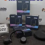 LOTE 022 - 04 HEADSET COM MICROFONE MARCA YEALINK. (NO ESTADO) ATENÇÃO! FAZER A VISITAÇÃO ANTES DE ARREMATAR, NÃO SABEMOS SE FUNCIONA. LEILÃO NÃO TEM GARANTIA E NEM DEVOLUÇÃO, SUJEITO A POSSÍVEIS AVARIAS VISÍVEIS/OCULTAS E/OU AUSÊNCIA DE COMPONENTES.