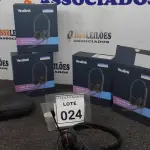 LOTE 024 - 04 HEADSET COM MICROFONE MARCA YEALINK. (NO ESTADO) ATENÇÃO! FAZER A VISITAÇÃO ANTES DE ARREMATAR, NÃO SABEMOS SE FUNCIONA. LEILÃO NÃO TEM GARANTIA E NEM DEVOLUÇÃO, SUJEITO A POSSÍVEIS AVARIAS VISÍVEIS/OCULTAS E/OU AUSÊNCIA DE COMPONENTES.