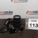 LOTE 113 - 01 CÂMERA DIGITAL SEMIPROFISSIONAL MARCA CANON. (NO ESTADO) ATENÇÃO! FAZER A VISITAÇÃO ANTES DE ARREMATAR, NÃO SABEMOS SE FUNCIONA. LEILÃO NÃO TEM GARANTIA E NEM DEVOLUÇÃO, SUJEITO A POSSÍVEIS AVARIAS VISÍVEIS/OCULTAS E/OU AUSÊNCIA DE COMPONENTES.