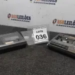 LOTE 036 - 02 RÁDIOS GRAVADORES CASSETE. (NO ESTADO) ATENÇÃO! FAZER A VISITAÇÃO ANTES DE ARREMATAR, NÃO SABEMOS SE FUNCIONA. LEILÃO NÃO TEM GARANTIA E NEM DEVOLUÇÃO, SUJEITO A POSSÍVEIS AVARIAS VISÍVEIS/OCULTAS E/OU AUSÊNCIA DE COMPONENTES.
