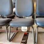 LOTE 130 - 05 CADEIRAS DE ESCRITÓRIO COM PÉS FIXOS. (NO ESTADO) ATENÇÃO! FAZER A VISITAÇÃO ANTES DE ARREMATAR, NÃO SABEMOS SE FUNCIONA. LEILÃO NÃO TEM GARANTIA E NEM DEVOLUÇÃO, SUJEITO A POSSÍVEIS AVARIAS VISÍVEIS/OCULTAS E/OU AUSÊNCIA DE COMPONENTES.