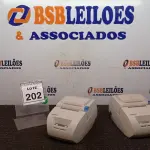 LOTE 202 - 02 IMPRESSORAS DE ETIQUETAS MARCA DIEBOLD. (NO ESTADO) ATENÇÃO! FAZER A VISITAÇÃO ANTES DE ARREMATAR, NÃO SABEMOS SE FUNCIONA, LEILÃO NÃO TEM GARANTIA E NEM DEVOLUÇÃO, SUJEITO A POSSÍVEIS AVARIAS VISÍVEIS/OCULTAS E/OU AUSÊNCIA DE COMPONENTES.