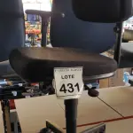 LOTE 431 - 01 CADEIRA DE ESCRITÓRIO COM RODINHAS. (NO ESTADO) ATENÇÃO! FAZER A VISITAÇÃO ANTES DE ARREMATAR, NÃO SABEMOS SE FUNCIONA. LEILÃO NÃO TEM GARANTIA E NEM DEVOLUÇÃO, SUJEITO A POSSÍVEIS AVARIAS VISÍVEIS/OCULTAS E/OU AUSÊNCIA DE COMPONENTES.