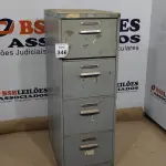 LOTE 346 - 01 ARQUIVO DE AÇO COM 04 GAVETAS. (NO ESTADO) ATENÇÃO! FAZER A VISITAÇÃO ANTES DE ARREMATAR, NÃO SABEMOS SE FUNCIONA, LEILÃO NÃO TEM GARANTIA E NEM DEVOLUÇÃO, SUJEITO A POSSÍVEIS AVARIAS VISÍVEIS/OCULTAS E/OU AUSÊNCIA DE COMPONENTES.