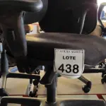 LOTE 438 - 01 CADEIRA DE ESCRITÓRIO COM RODINHAS. (NO ESTADO) ATENÇÃO! FAZER A VISITAÇÃO ANTES DE ARREMATAR, NÃO SABEMOS SE FUNCIONA. LEILÃO NÃO TEM GARANTIA E NEM DEVOLUÇÃO, SUJEITO A POSSÍVEIS AVARIAS VISÍVEIS/OCULTAS E/OU AUSÊNCIA DE COMPONENTES.