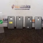 LOTE 029 - 05 CELULARES MARCA POSITIVO. (NO ESTADO) ATENÇÃO! FAZER A VISITAÇÃO ANTES DE ARREMATAR, NÃO SABEMOS SE FUNCIONA, LEILÃO NÃO TEM GARANTIA E NEM DEVOLUÇÃO, SUJEITO A POSSÍVEIS AVARIAS VISÍVEIS/OCULTAS E/OU AUSÊNCIA DE COMPONENTES.