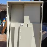 LOTE 450 - 01 ARMÁRIO DE FERRO DESMONTADO. (NO ESTADO) ATENÇÃO! FAZER A VISITAÇÃO ANTES DE ARREMATAR, NÃO SABEMOS SE FUNCIONA. LEILÃO NÃO TEM GARANTIA E NEM DEVOLUÇÃO, SUJEITO A POSSÍVEIS AVARIAS VISÍVEIS/OCULTAS E/OU AUSÊNCIA DE COMPONENTES.