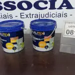LOTE 081 - 02 TINTAS PARA INTERIORES COR AMARELO SOL E AREIA 3,6L MARCA QUALITEX. (NO ESTADO) ATENÇÃO! FAZER A VISITAÇÃO ANTES DE ARREMATAR, NÃO SABEMOS SE FUNCIONA. LEILÃO NÃO TEM GARANTIA E NEM DEVOLUÇÃO, SUJEITO A POSSÍVEIS AVARIAS VISÍVEIS/OCULTAS E/OU AUSÊNCIA DE COMPONENTES.