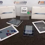 LOTE 004 - 02 IPAD’S E 02 TABLETS DE MARCAS VARIADAS. (NO ESTADO) ATENÇÃO! FAZER A VISITAÇÃO ANTES DE ARREMATAR, NÃO SABEMOS SE FUNCIONA, LEILÃO NÃO TEM GARANTIA E NEM DEVOLUÇÃO, SUJEITO A POSSÍVEIS AVARIAS VISÍVEIS/OCULTAS E/OU AUSÊNCIA DE COMPONENTES.